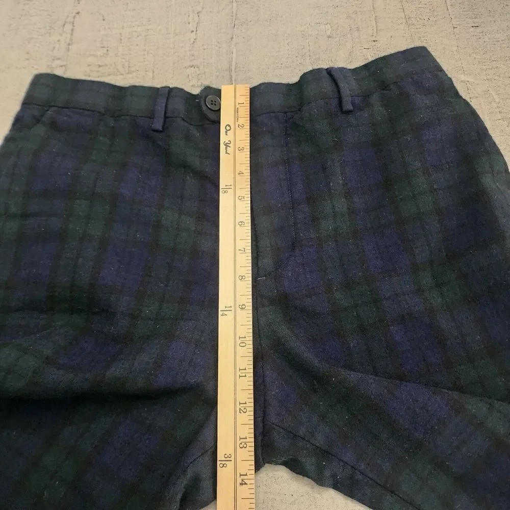 Banana Republic Mens Slim Tapered Suit Pants Plaid Wool‎ 35x28 Blackwatch Tartan